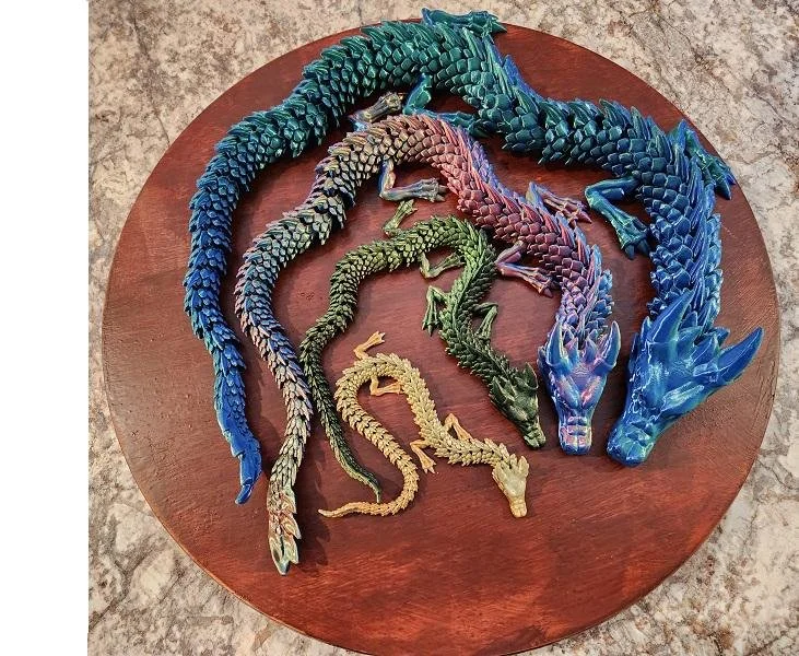 3D Printed Articulated Dragon — Key Fabrications